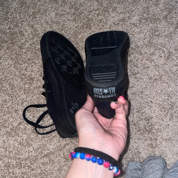 NWOB- Converse all stars new leather low cut/ profile sneakers size 7.5 - Picture 11 of 13